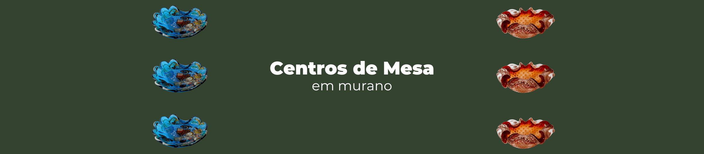 centros de mesa vintage em murano