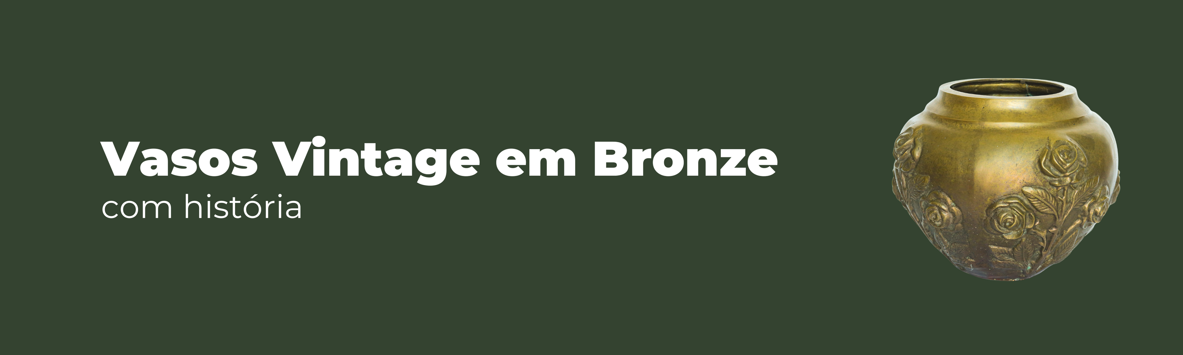 vasos vintage em bronze veentx