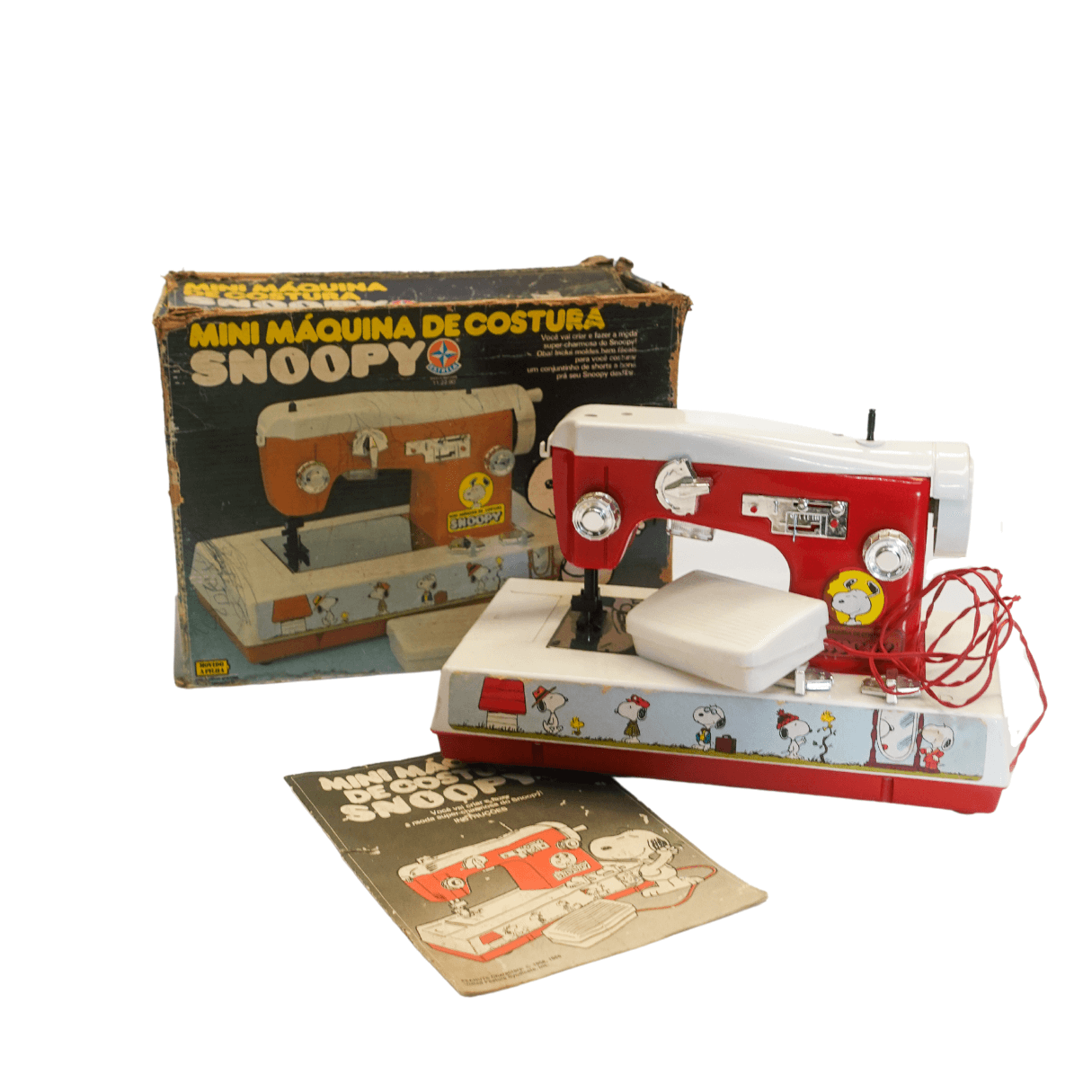 Máquina de Costura Snoopy Estrela dos anos 1980