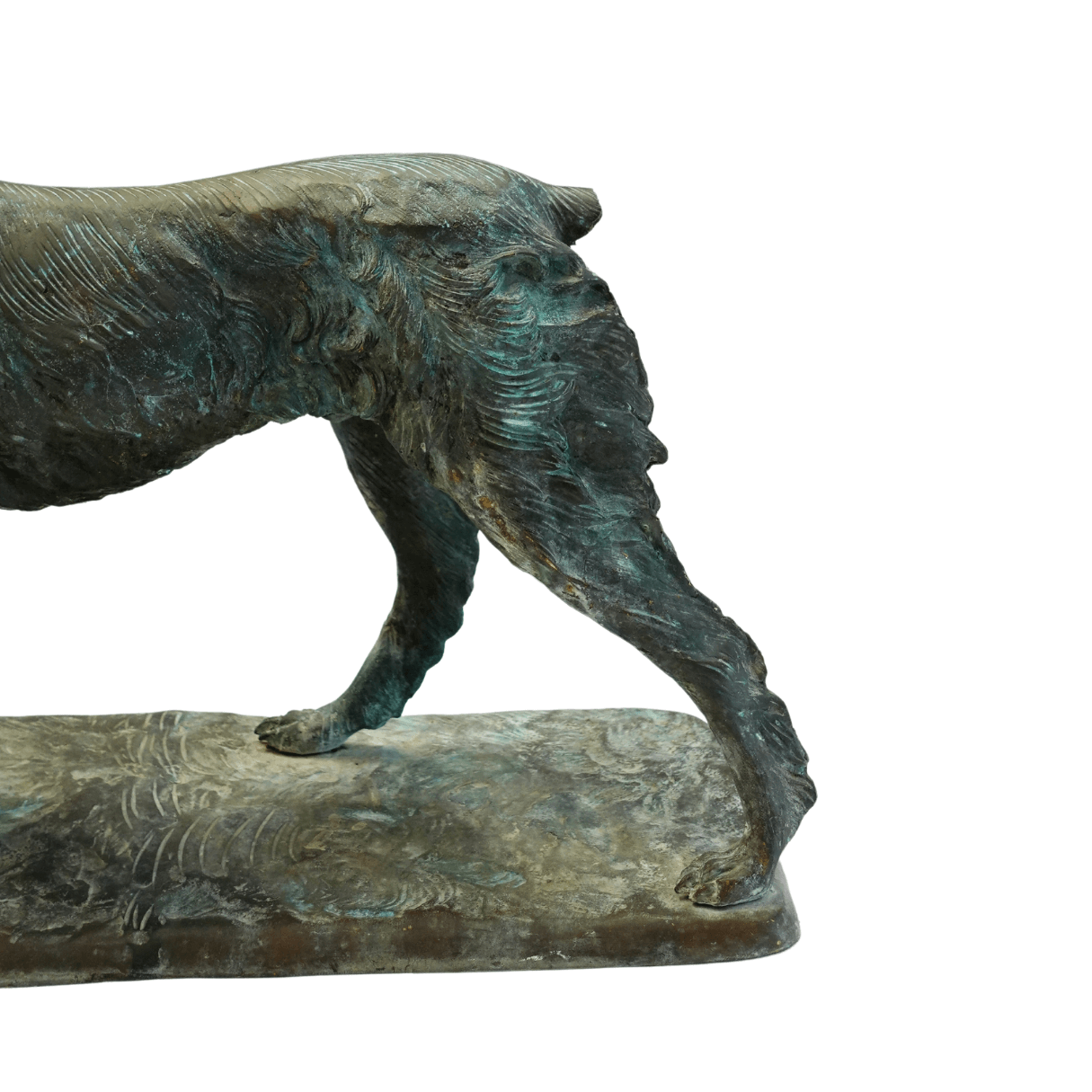 Escultura Art Nouveau - Cachorro de Caça e sua Perdiz anos 1920