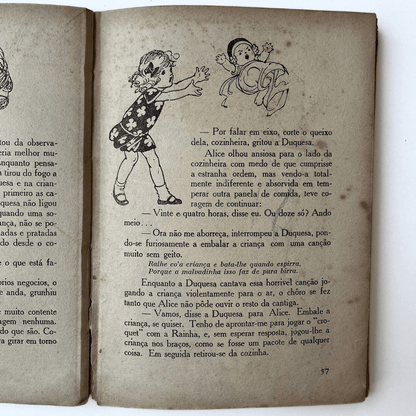 Livro Alice no Paiz das Maravilhas de 1933 - Segunda Edição