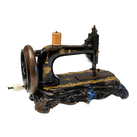 Máquina de Costura Antiga Clemens Muller Dresden do Século XIX