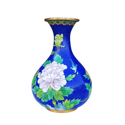 Vaso Vintage Cloisonne Azul