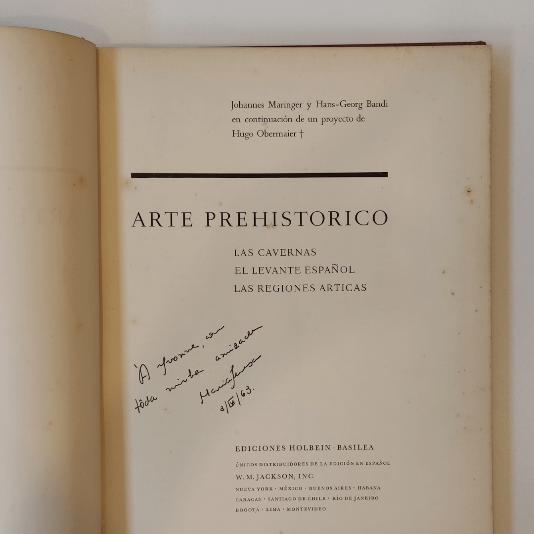 Livro Antigo Arte Prehistorico de 1952