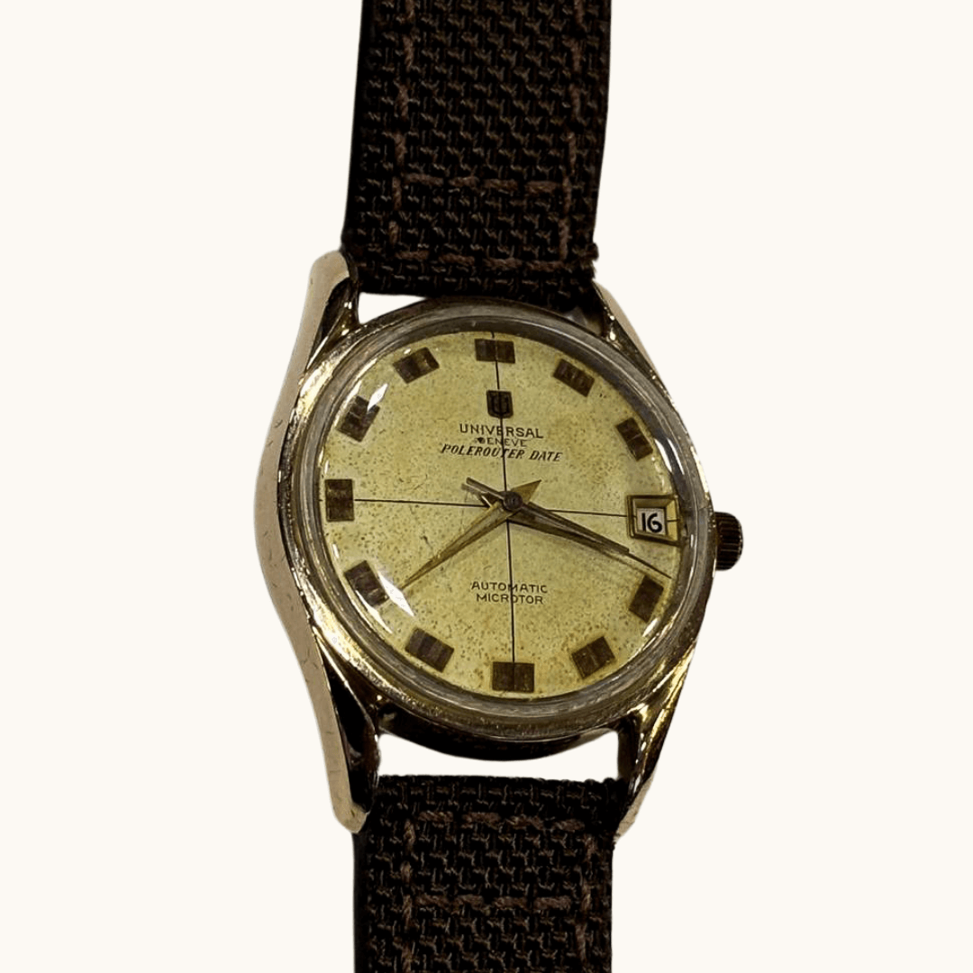 Relógio de Pulso Universal Genève Polerouter 37mm anos 1960