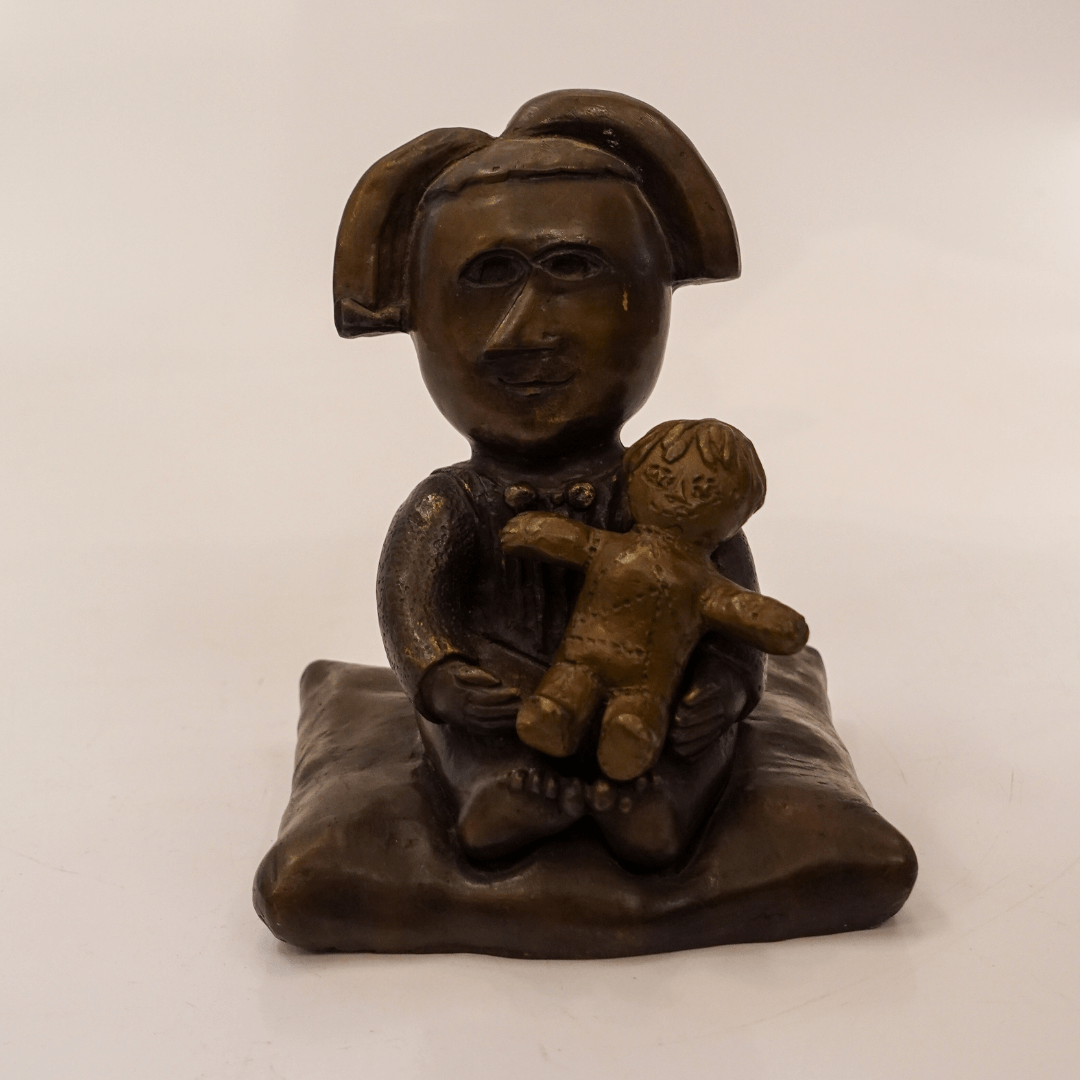 Escultura em Bronze Mãe e Filha de Inos Corradin