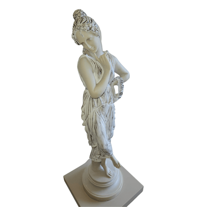 Escultura Vintage Deusa Grega Perséfone com Pedestal