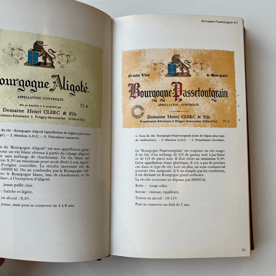 Livro 'Guide des Vins Européens A.O.C' de 1980