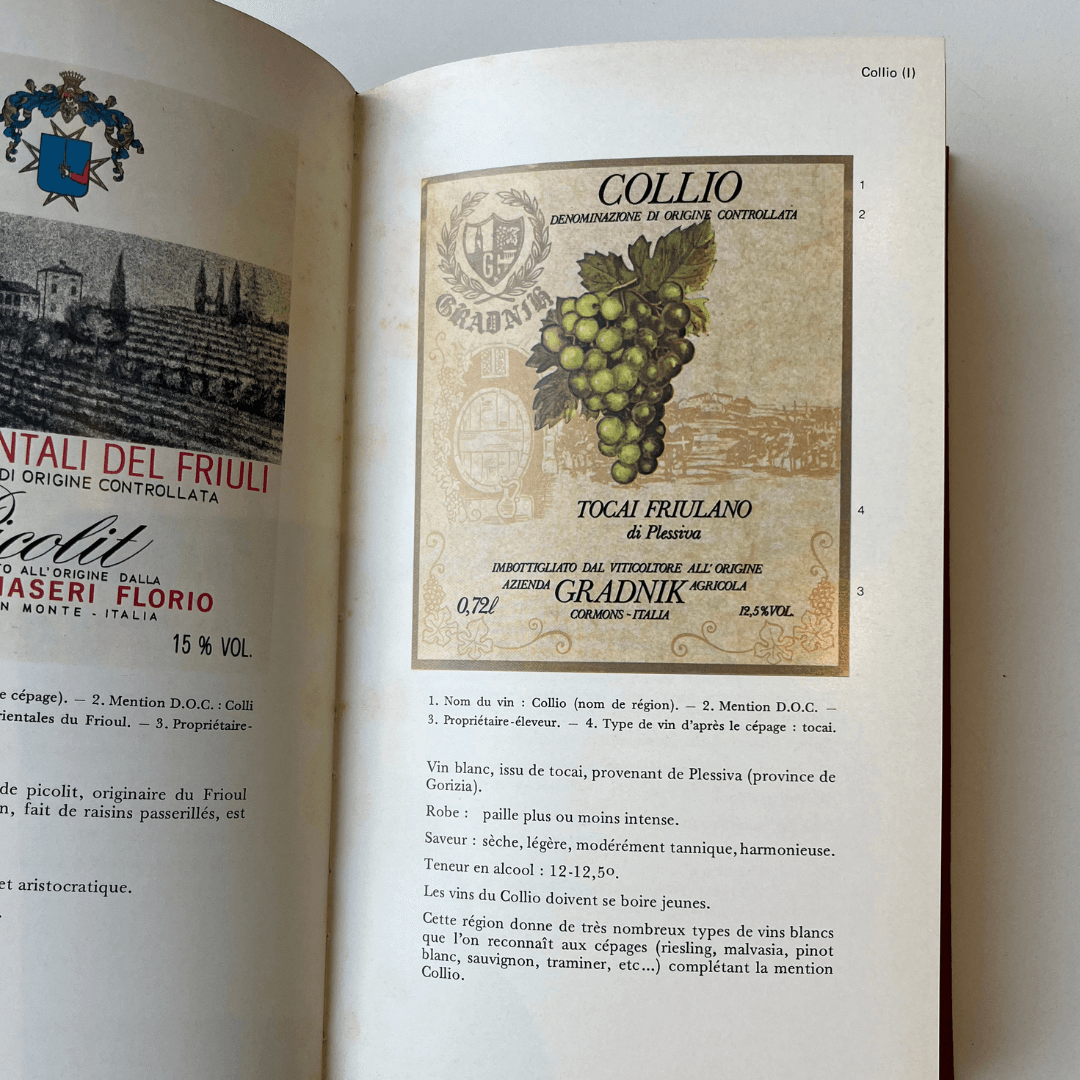 Livro 'Guide des Vins Européens A.O.C' de 1980