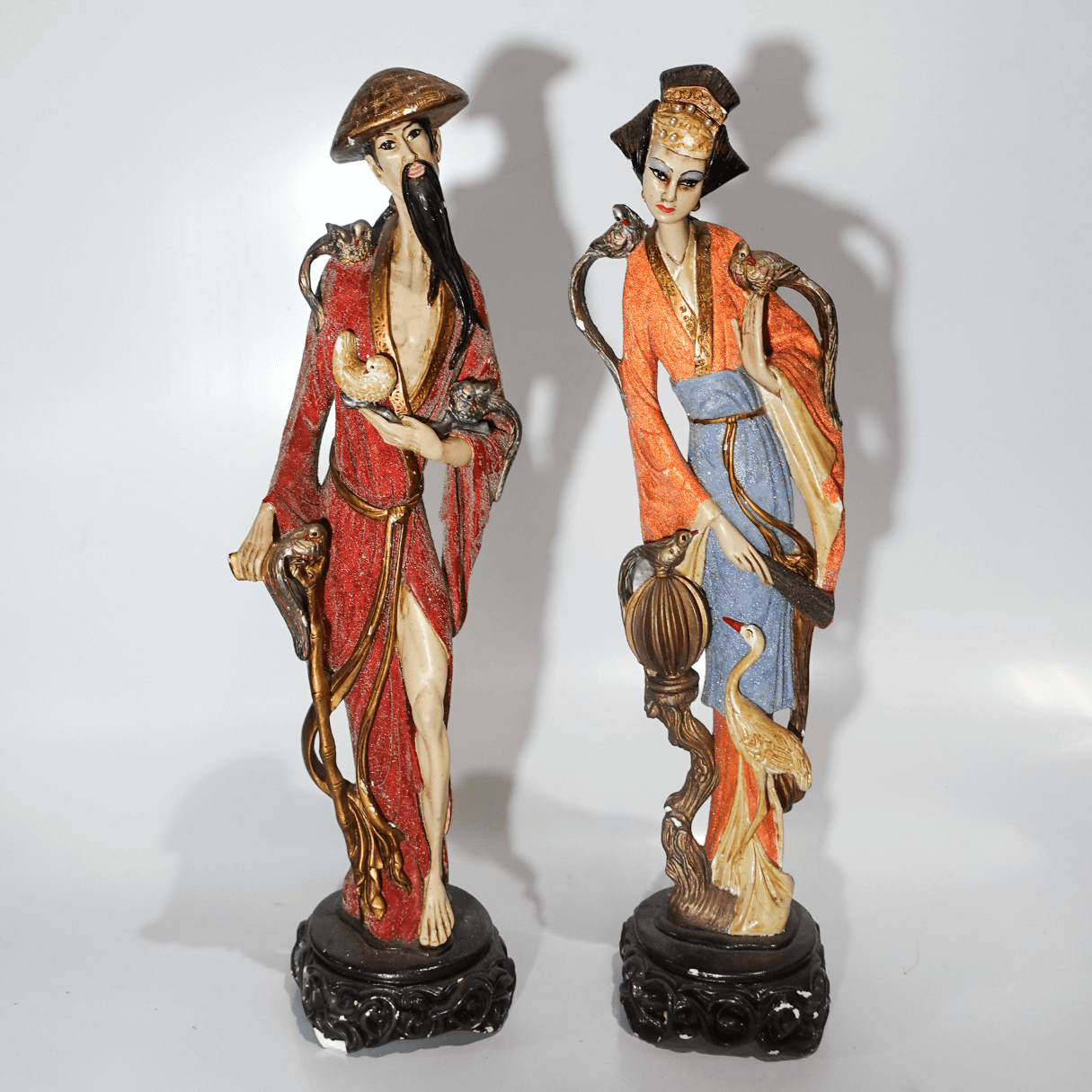 Par de Esculturas Chinesas Originais dos anos 1930