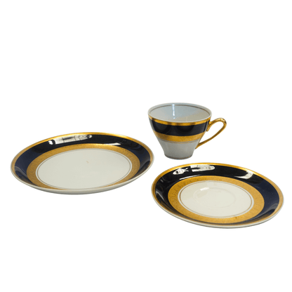 Trio Clássico Antigo de Porcelanas Finas Steatita