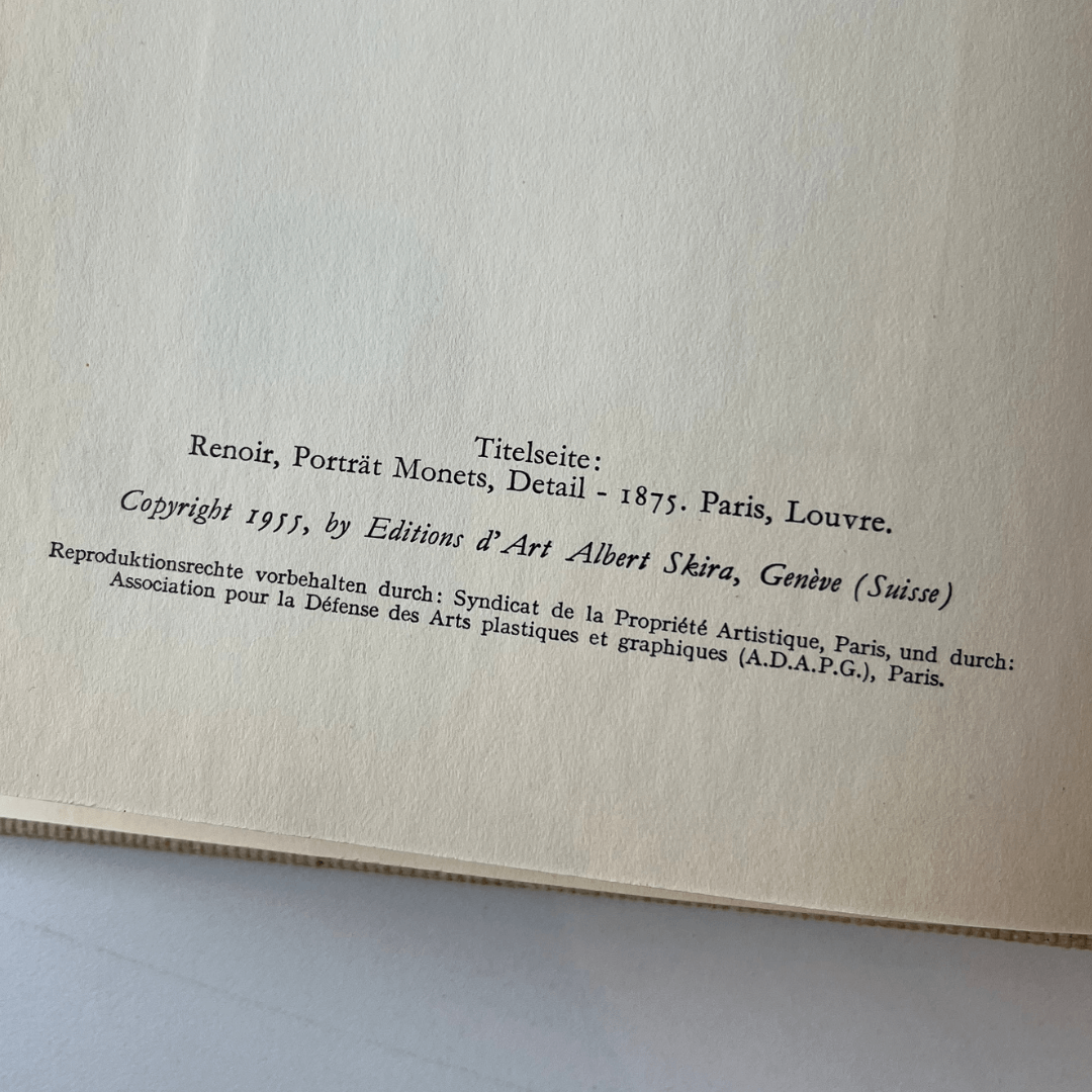 Livro 'Impressionismus' de 1955 - em Alemão