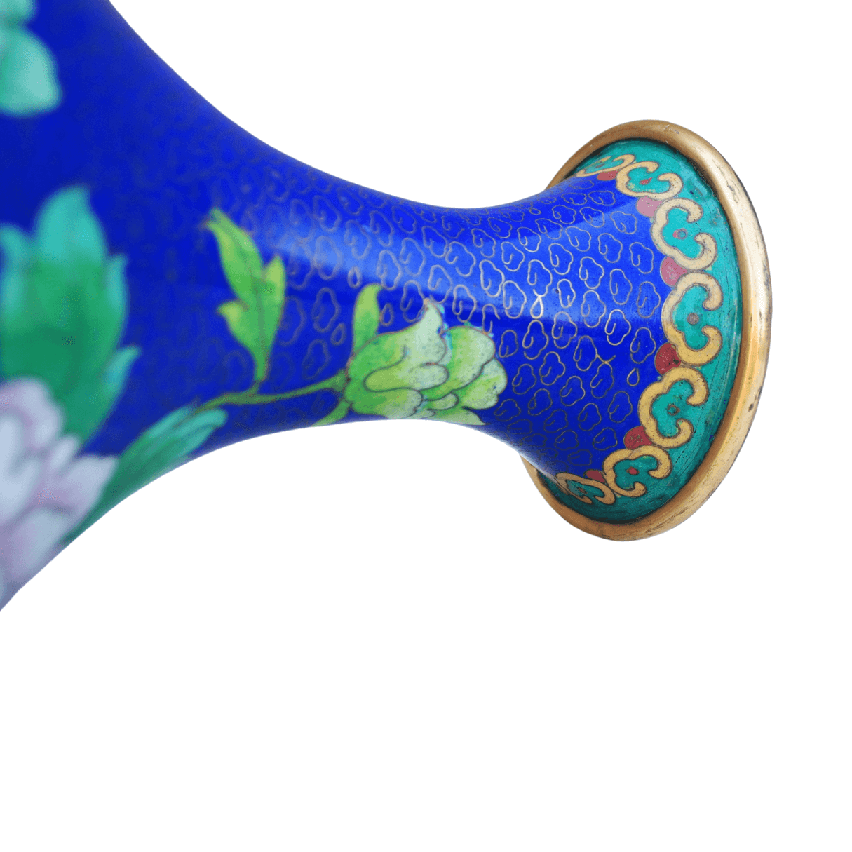 Vaso Vintage Cloisonne Azul