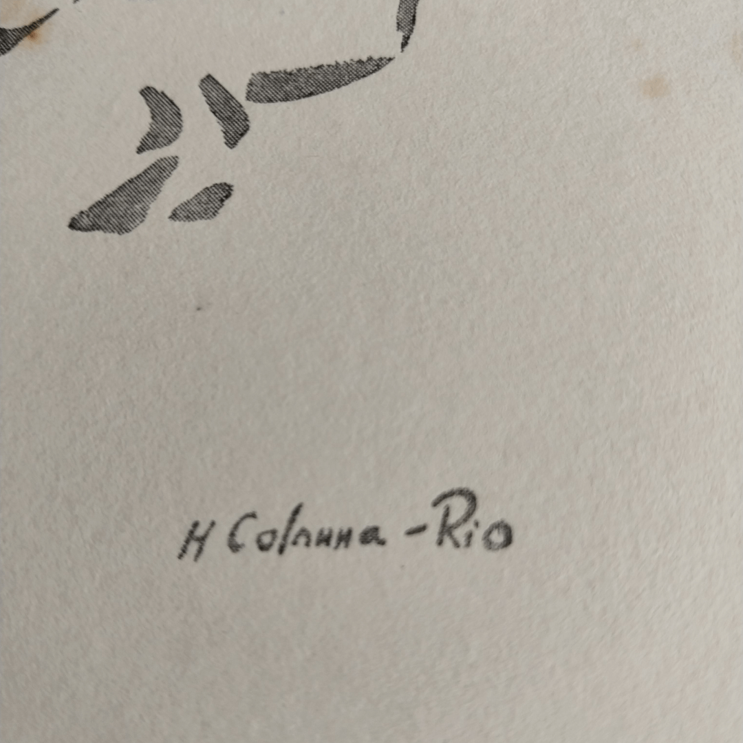 Gravura Maternidade de H.Colonna - Assinada na Chapa