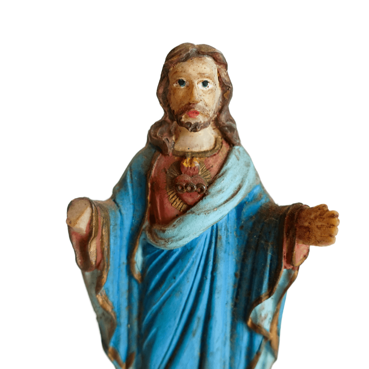 Escultura Antiga Jesus em Resina anos 1970