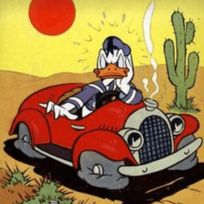 Carro do Pato Donald Antigo - Decoração Vintage