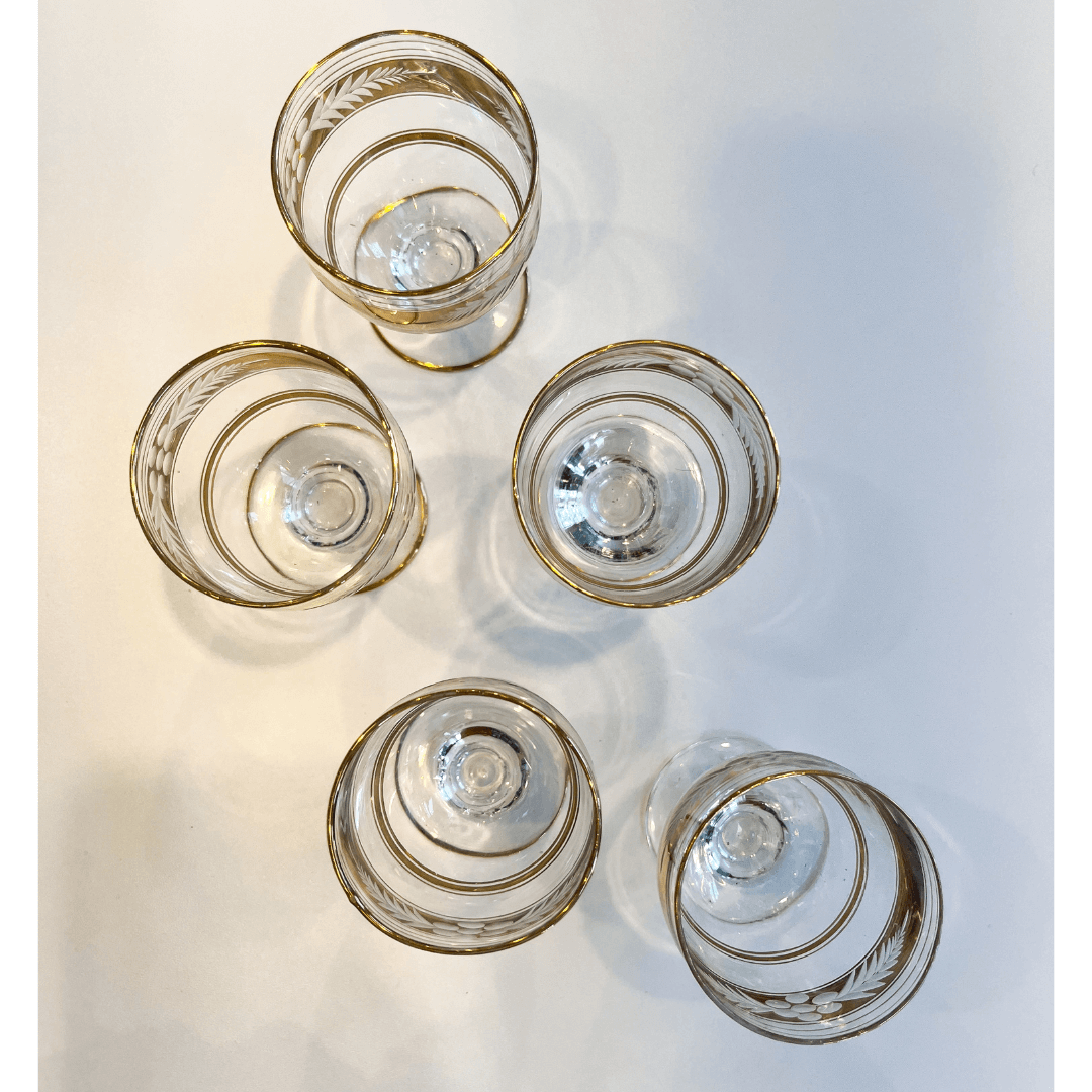 Conjunto de Taças em Cristal - Anos 1940