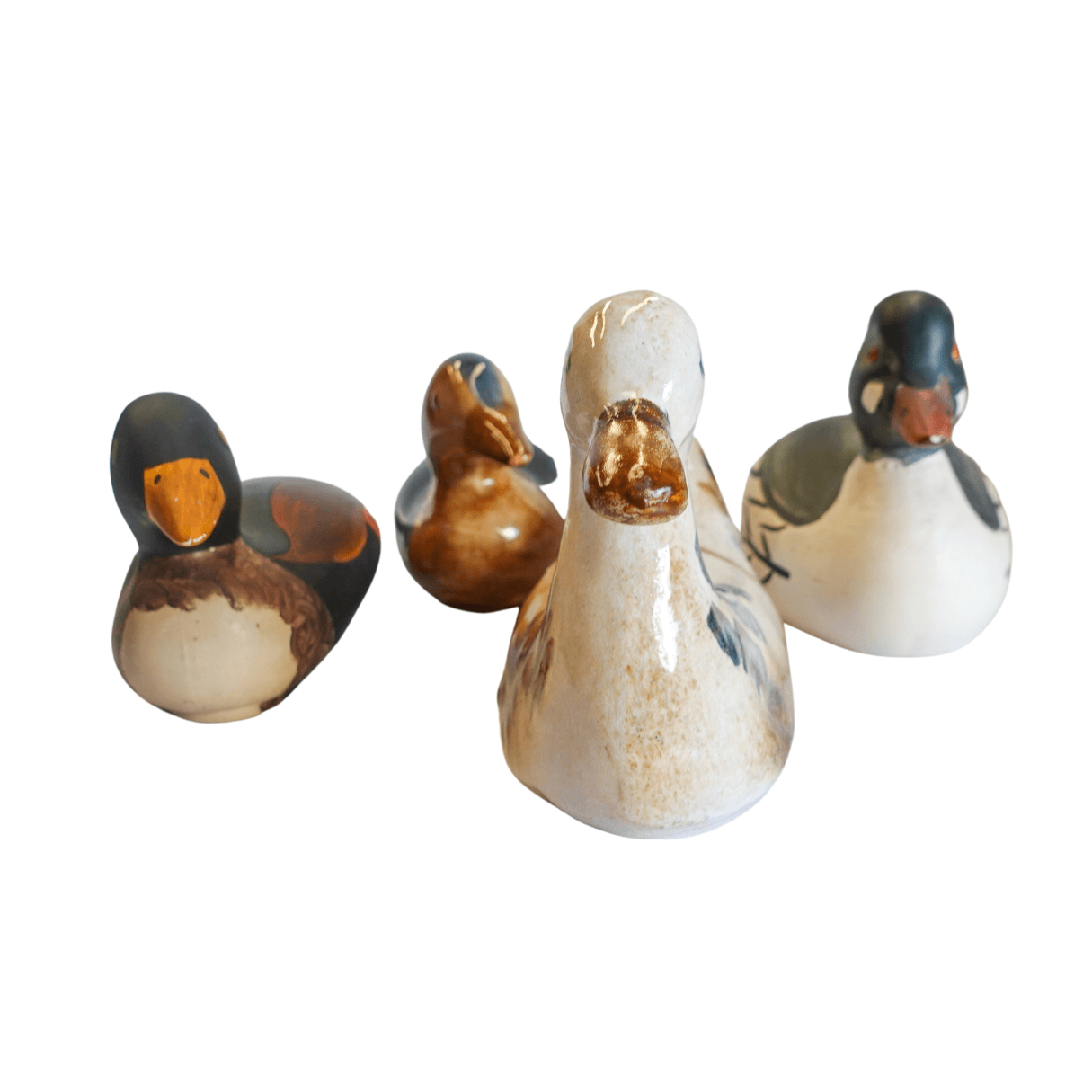 Conjunto De Escultura de Patos Antigos