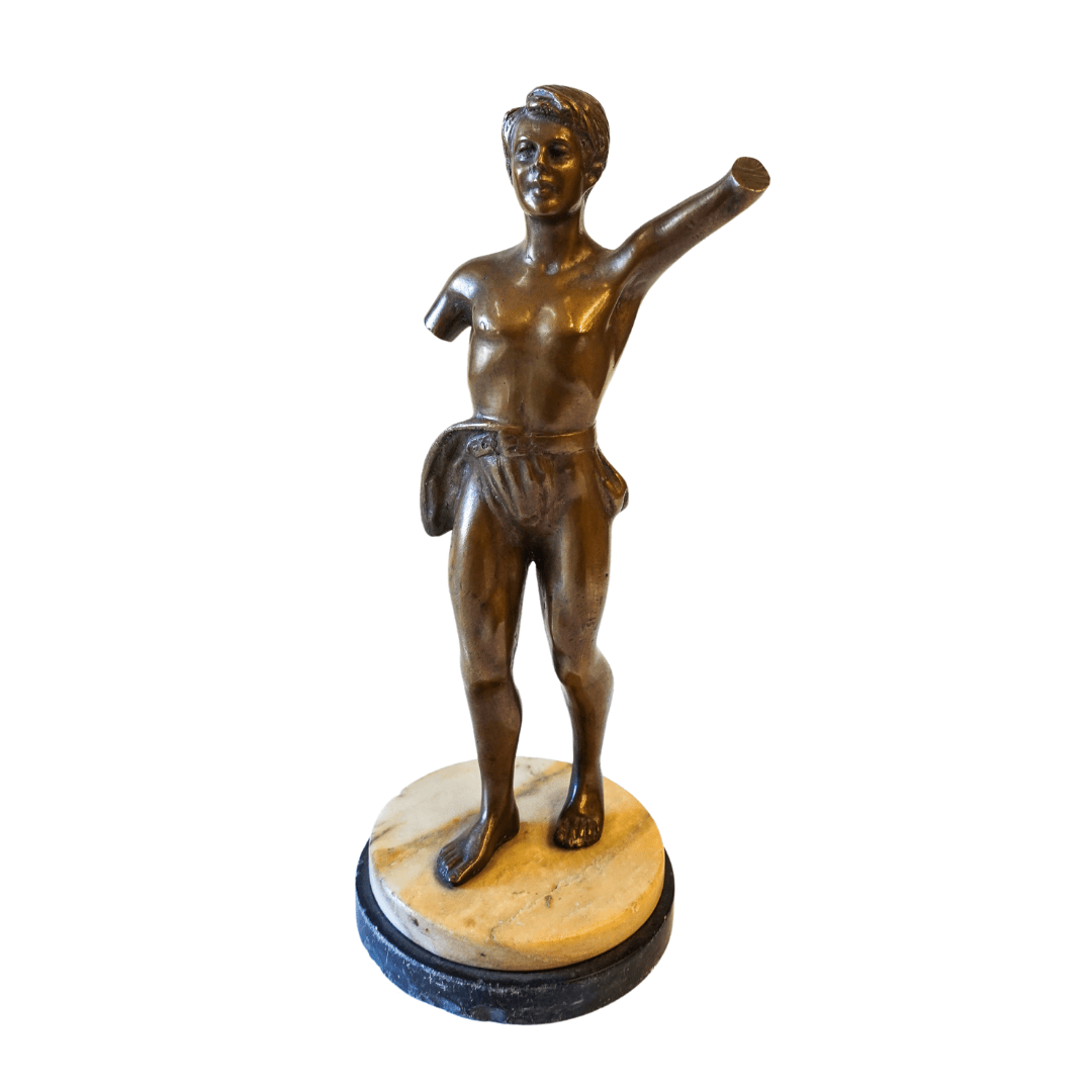 Escultura Vintage Atleta Olímpico em Bronze