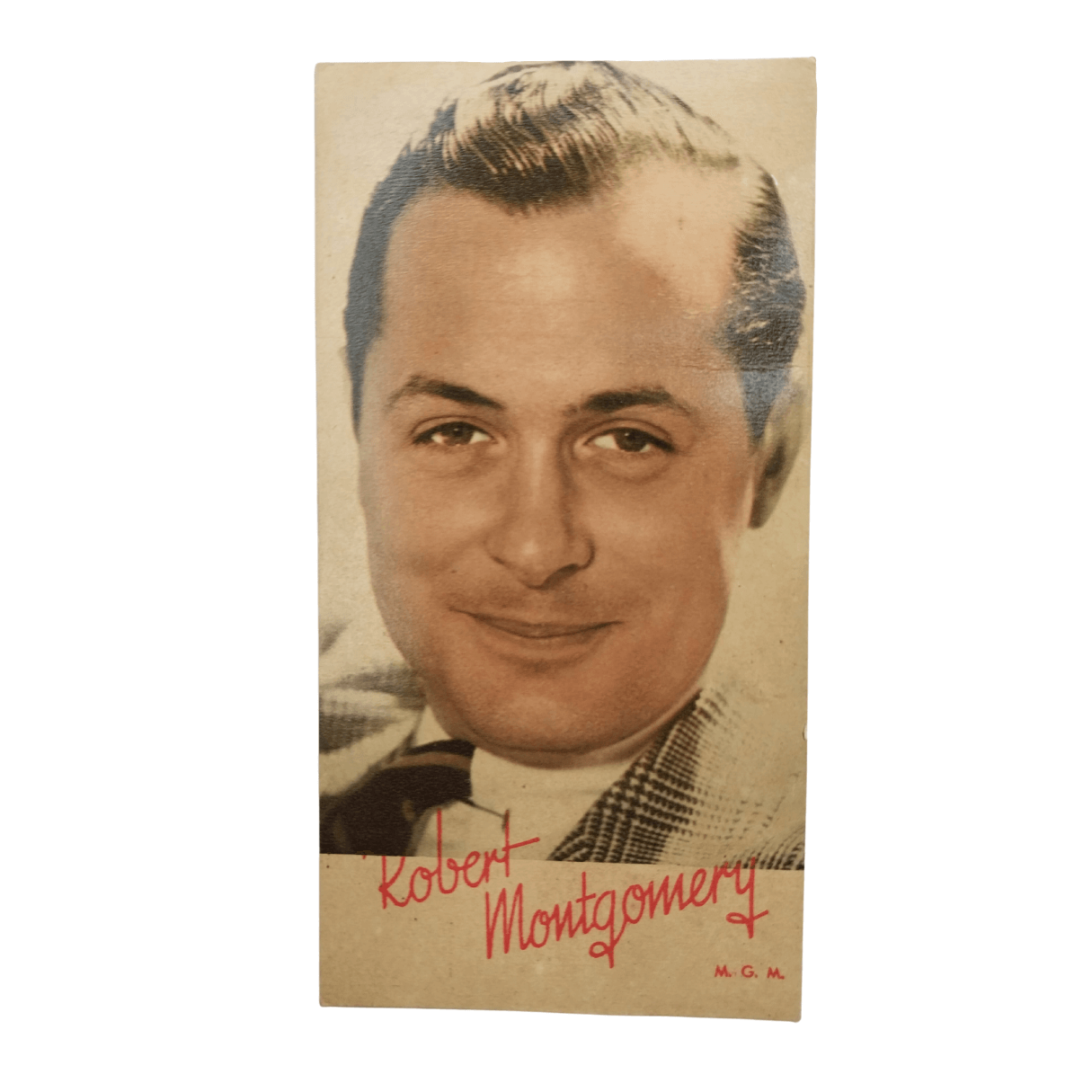 Cartão Colecionável Propaganda anos 1950 Sabonete Lever - Robert Montgomery