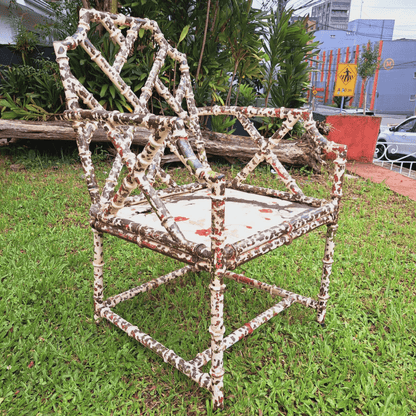 Cadeira de Jardim Vintage em Metal, Brasil anos 1970