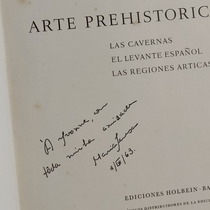 Livro Antigo Arte Prehistorico de 1952