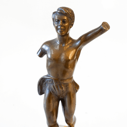 Escultura Vintage Atleta Olímpico em Bronze