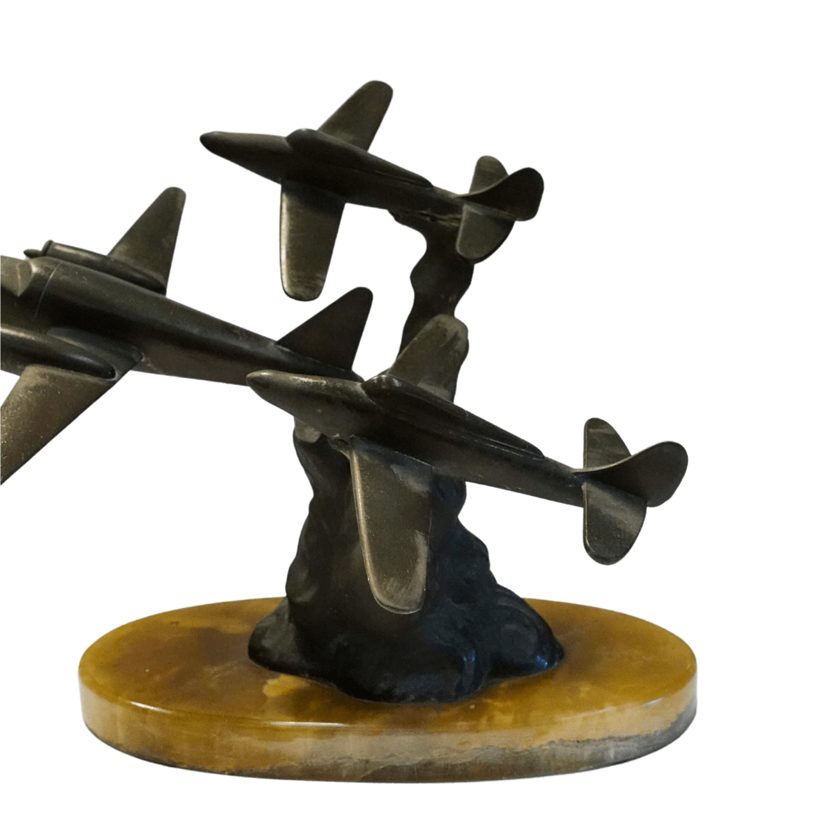 Escultura Art Deco Antiga Pós Guerra Aviões Militares