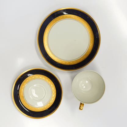 Trio Clássico Antigo de Porcelanas Finas Steatita