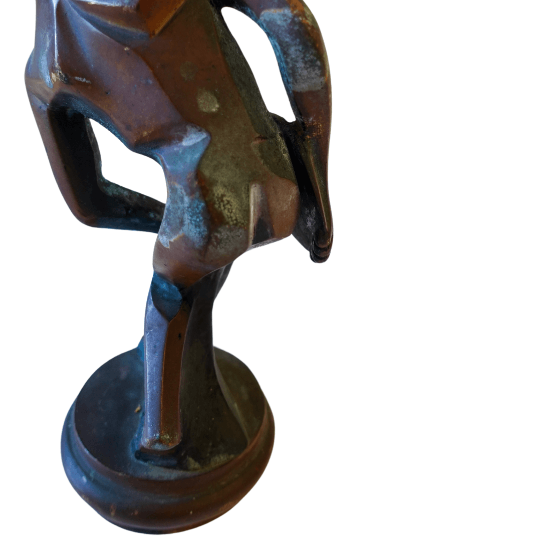 Escultura Vintage 'Discobolus' em Bronze Maciço