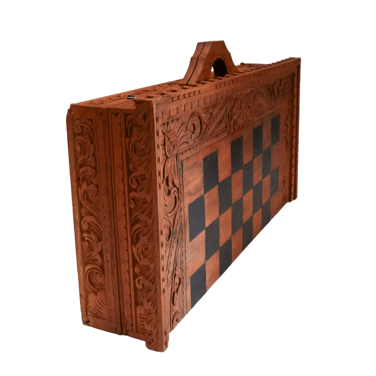 Tabuleiro de Xadrez artesanal de Madeira feito em Marchetaria