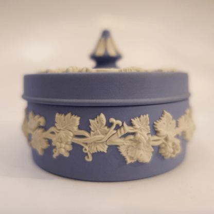 Pote Redondo Wedgwood em Jasperware Azul