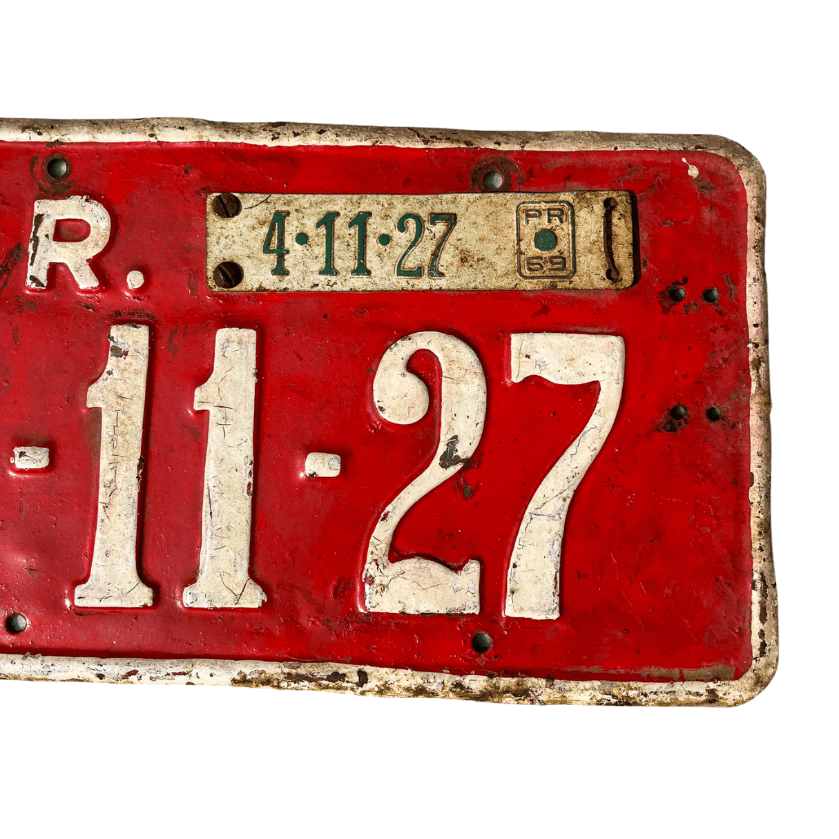 Rara Placa Antiga com Licenciamento dos anos 1920