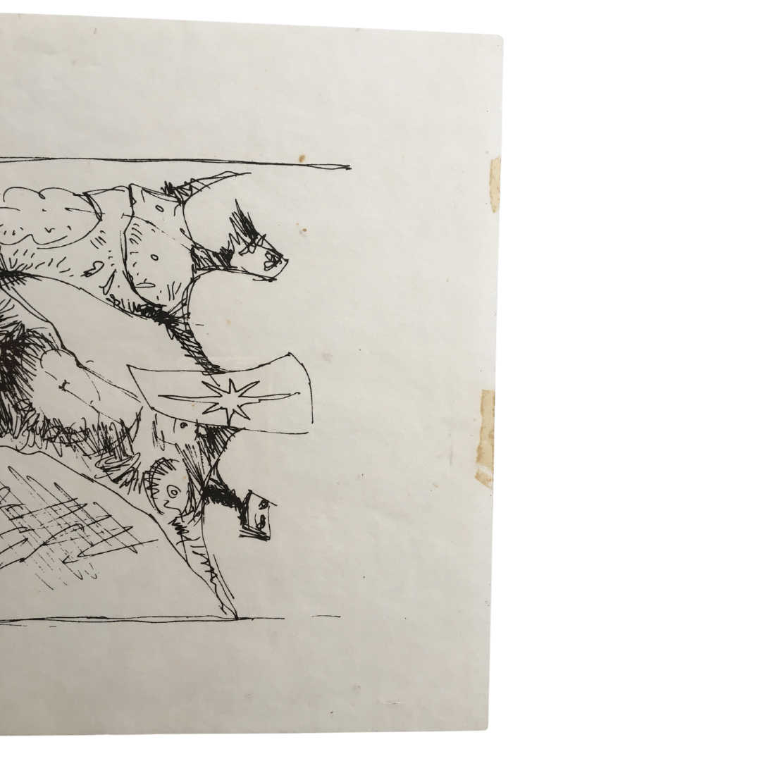 Desenho Assinado de Francisco Stockinger - A Guerreira e o Centauro (40/100)