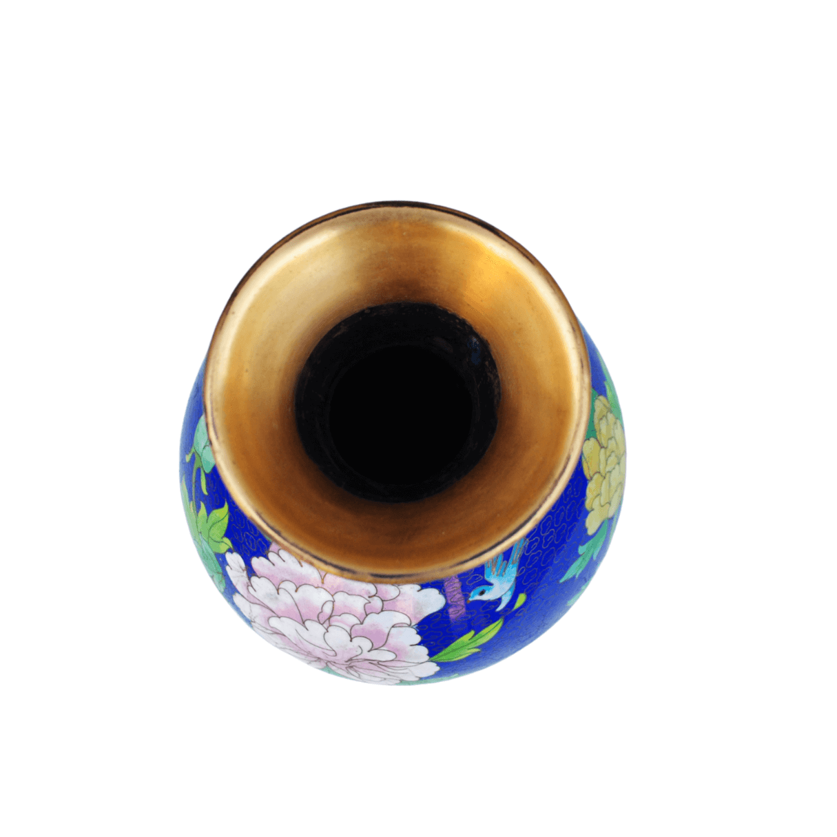 Vaso Vintage Cloisonne Azul