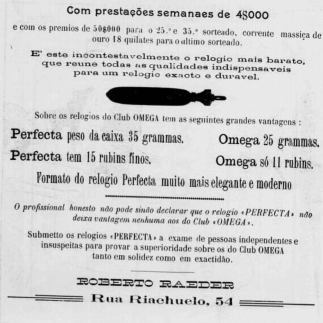 Relógio de Bolso Perfecta Curityba de 1920