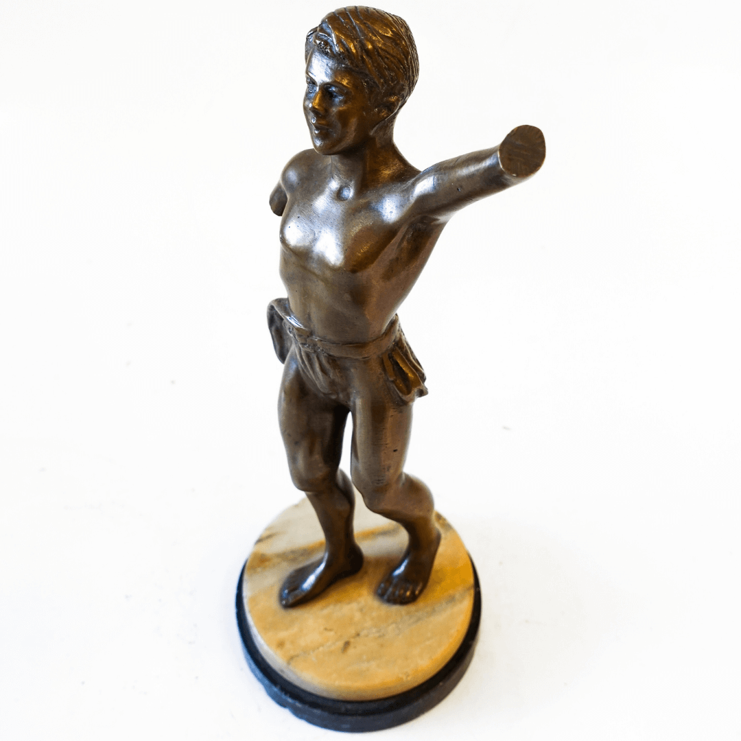 Escultura Vintage Atleta Olímpico em Bronze