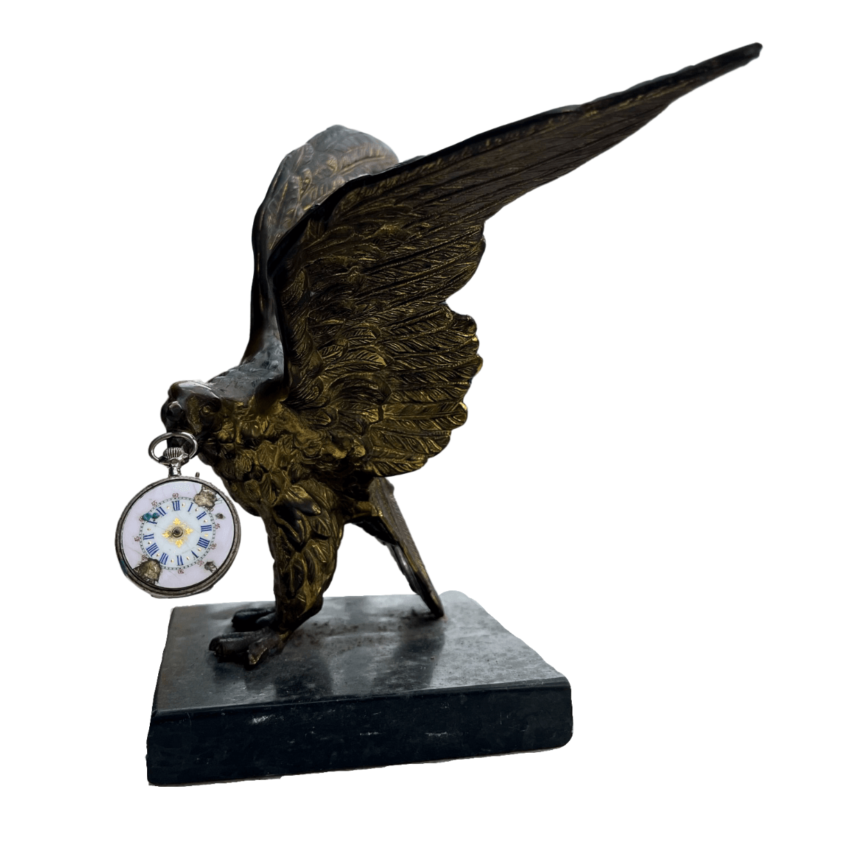 Suporte para Relógio de Bolso em uma Escultura de Águia dos anos 1960