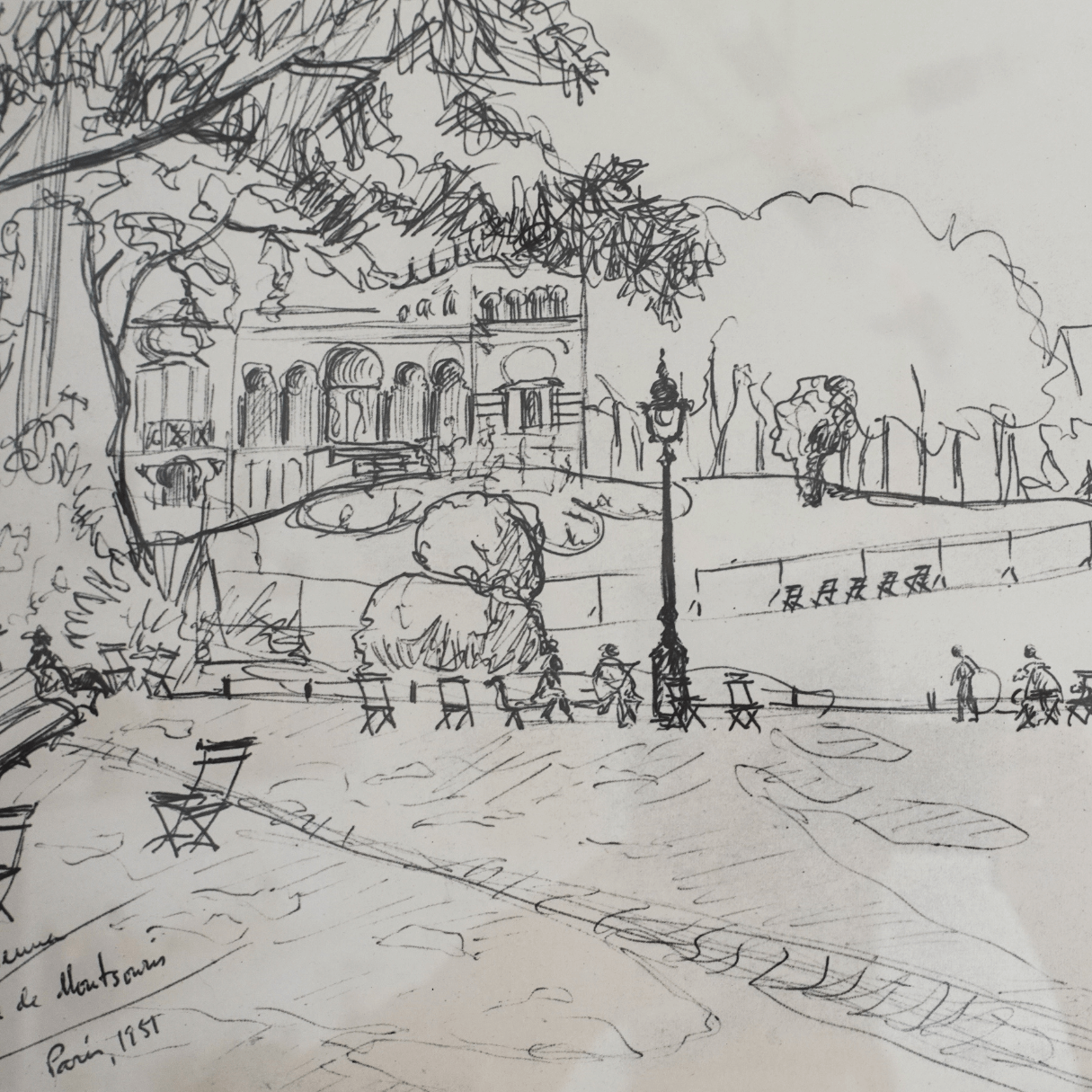 Desenho Parc Montsouris de Nilson Penna de 1951