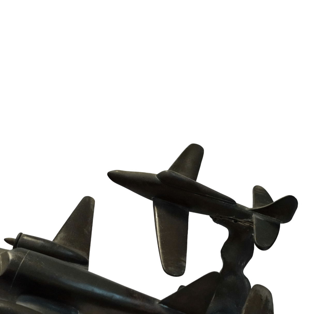 Escultura Art Deco Antiga Pós Guerra Aviões Militares