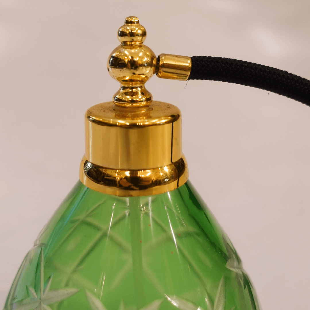 Perfumeira em Cristal Verde com Borrifador