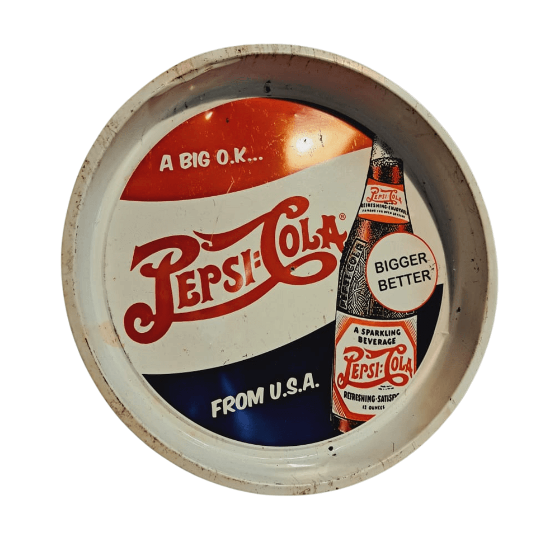 Placa Decorativa Vintage Pepsi-Cola, anos 1970