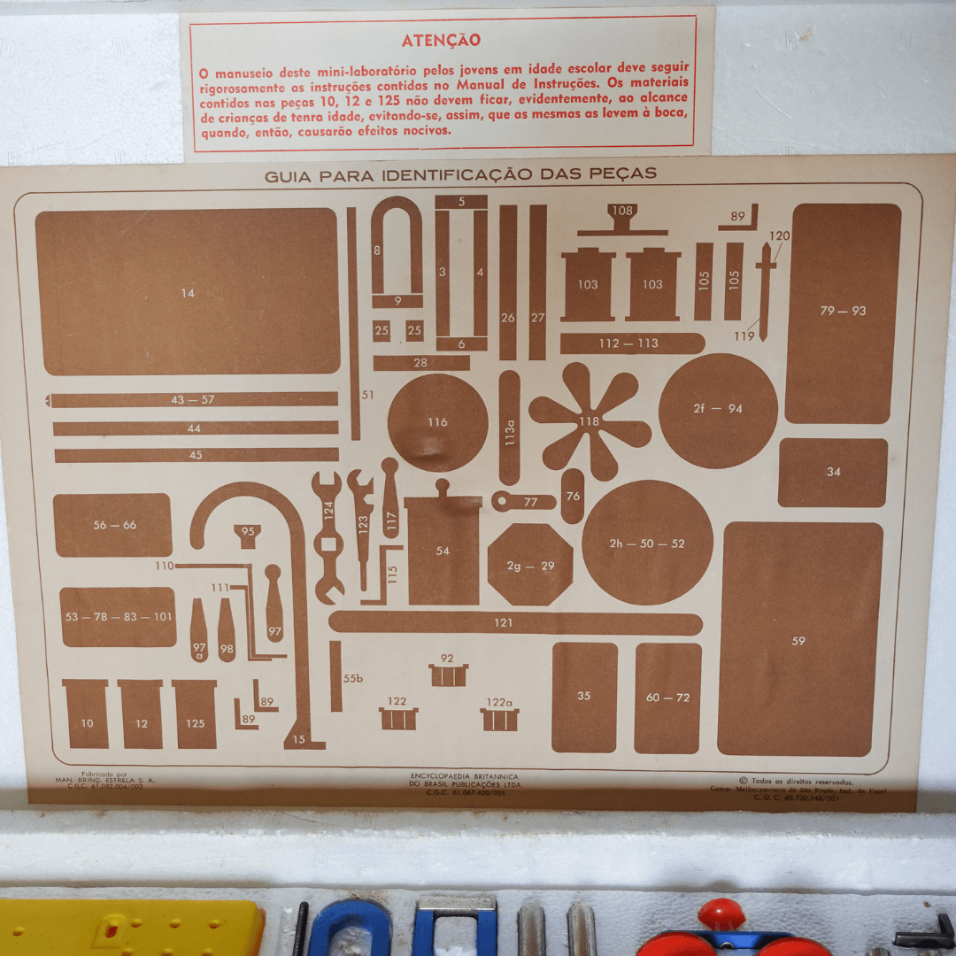 Jogo Exitus Mini Laboratório de Ciência Original dos Anos 60