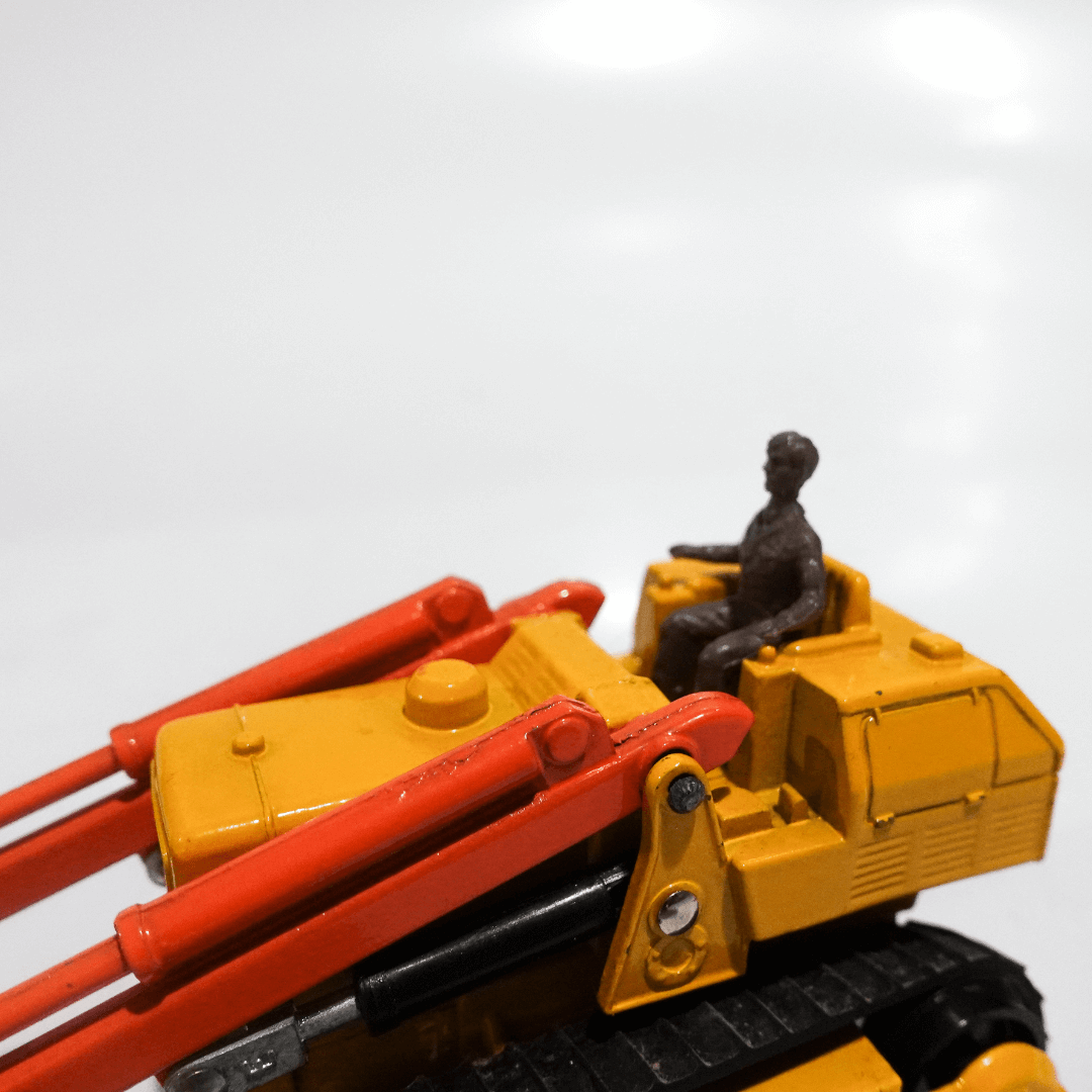 Miniatura Colecionável Matchbox 977 Caterpillar Traxcavator