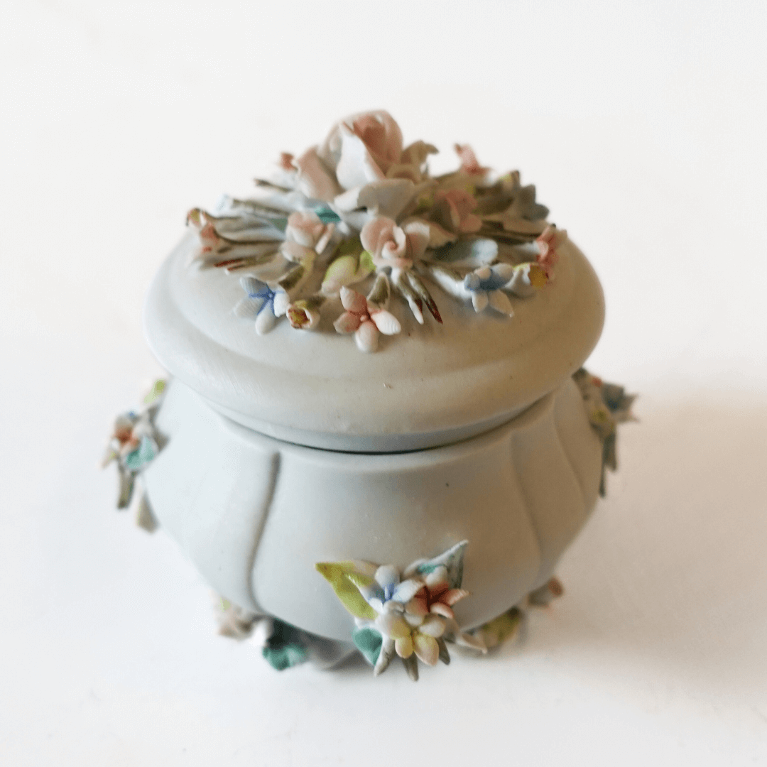 Porta Joias Vintage em Porcelana Capodimonte