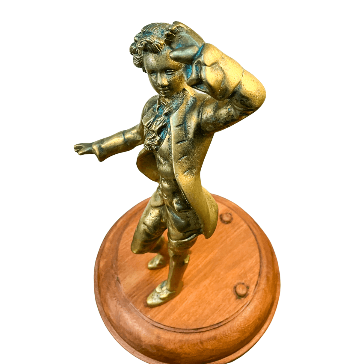 Escultura de Bronze Antiga de um Homem