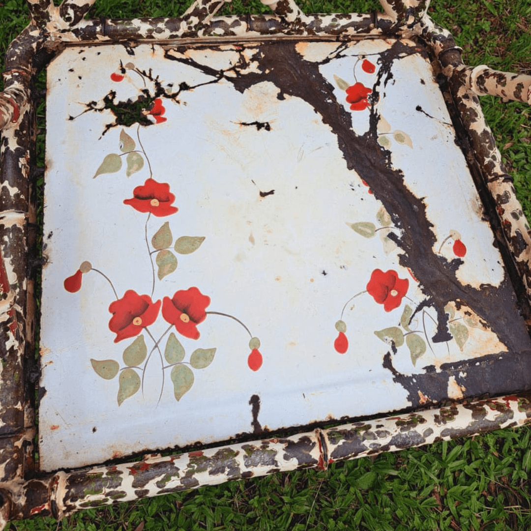 Cadeira de Jardim Vintage em Metal, Brasil anos 1970