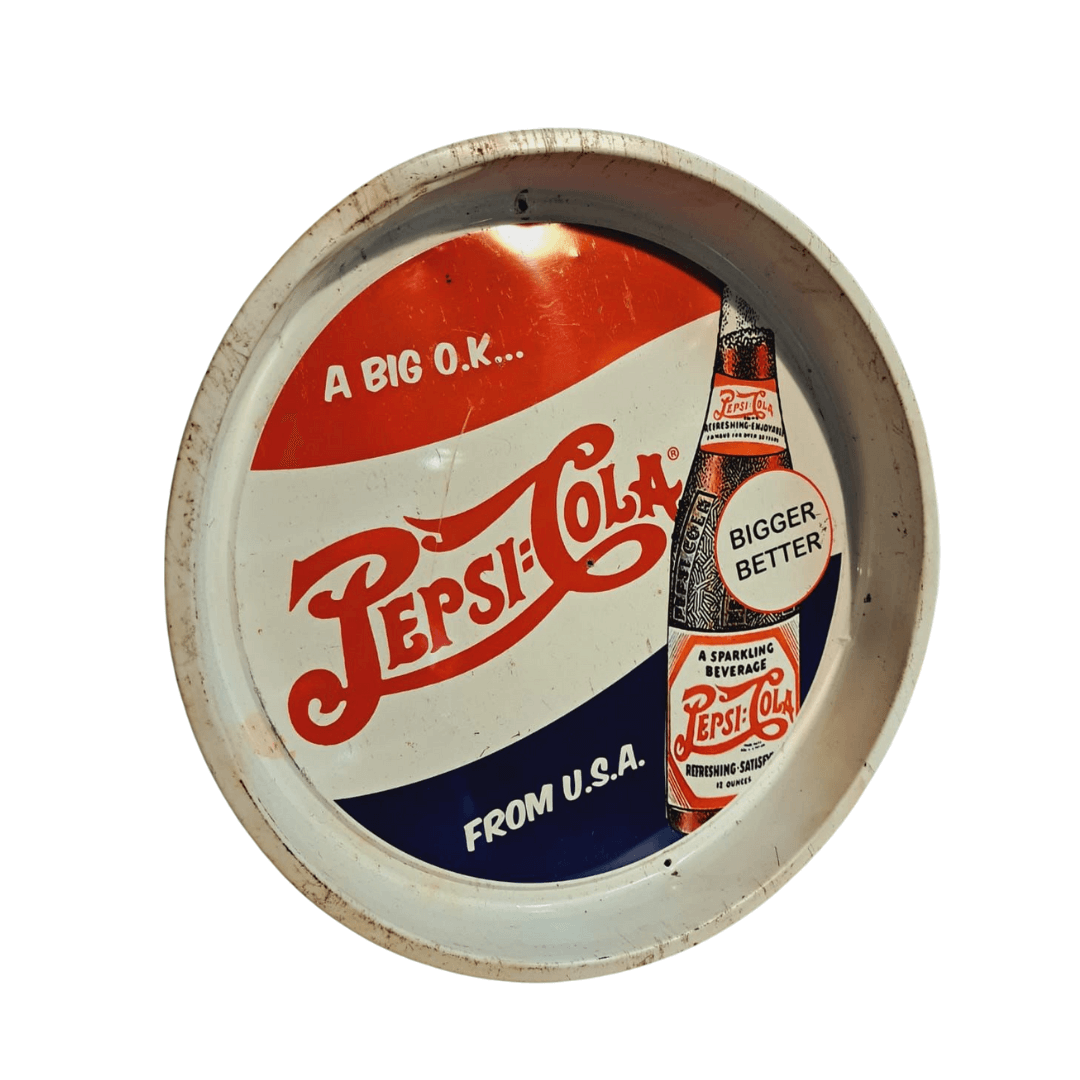 Placa Decorativa Vintage Pepsi-Cola, anos 1970