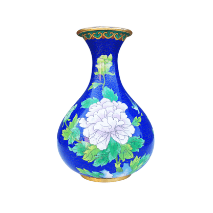 Vaso Vintage Cloisonne Azul