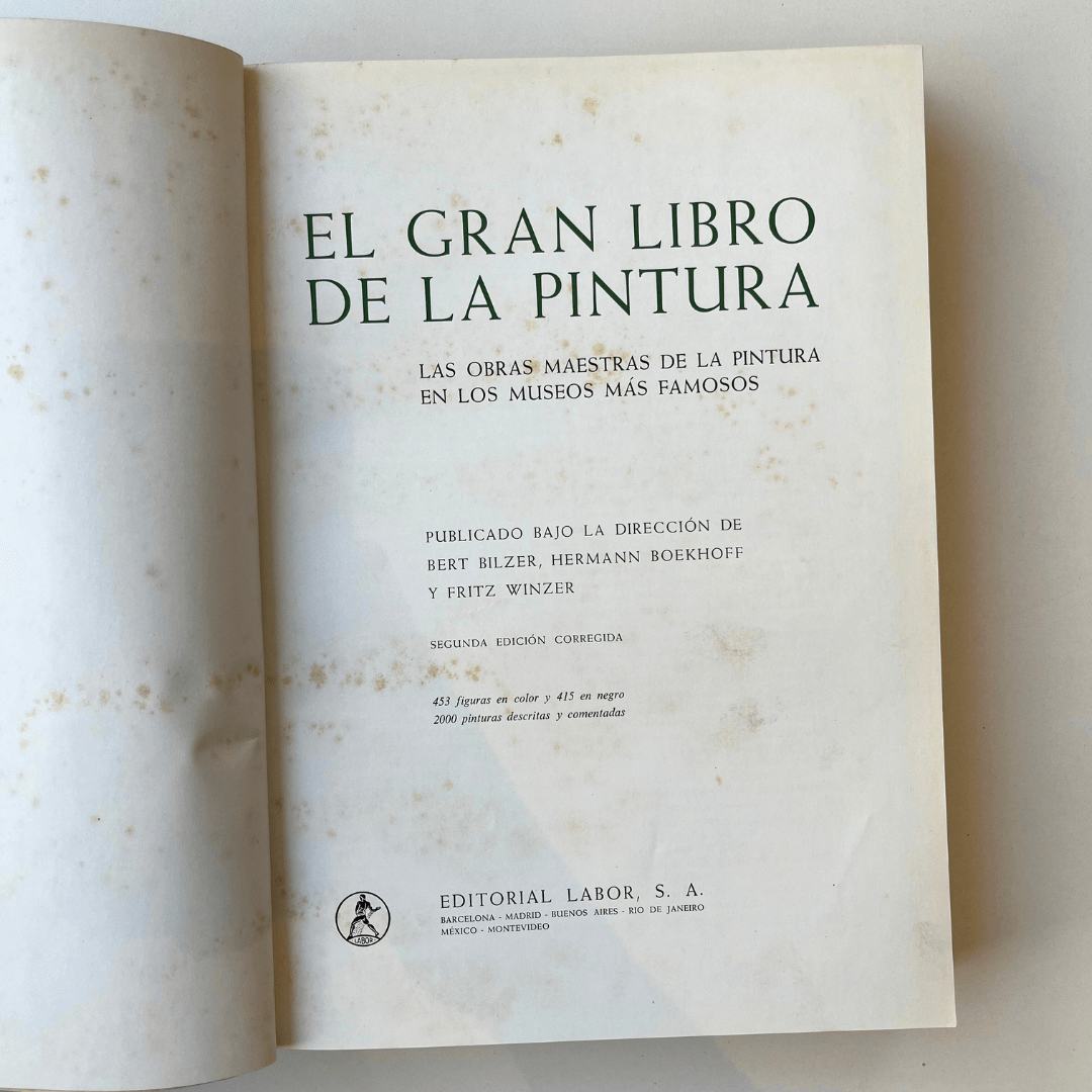 Livro 'El Gran Libro de La Pintura' - 1967